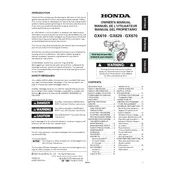 Honda GX610 2009 Engine manual cover