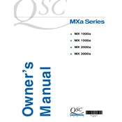 QSC MZa Series MX 1000a manual cover