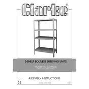 Clarke 6600756 CSM4200 40LG 5-Shelf Boltless Shelving Unit manual cover