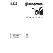 Husqvarna ST 224 Snow Blower manual cover