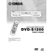 Yamaha DVD-S1200 Disc Player manual cover