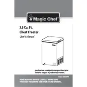 Magic Chef HMCF35W5 Freezer manual cover