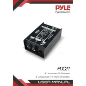 Pyle PDC21 Direct Box manual cover