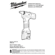 Milwaukee M12 2550-20 Tool manual cover