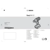 Bosch EasyDrill 12 Drill manual cover