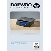 Daewoo DAB Plus FM Clock Radio AVS1401 Radio manual cover