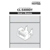 Citizen CL-S400DT Printer manual cover