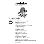 Metabo Of E 1229 Signal Router manual cover