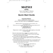 Matsui DTR3 manual cover