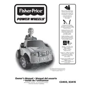 Power Wheels Mattel Ford F150 C3493 Toy manual cover