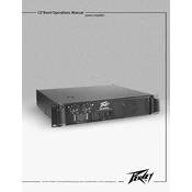 Peavey CS 800H Amplifier Operations manual cover