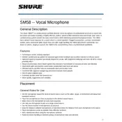 Shure SM58 Microphone manual cover