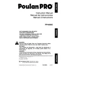 Poulan Pro PP4000C Trimmer manual cover