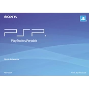 Sony PlayStation Portable PSP PSP-3004 manual cover