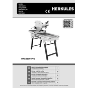 Herkules HFS3500-Pro 3906709915 Tile Cutter manual cover