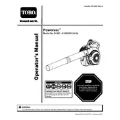 Toro Powervac 51987 Blower manual cover