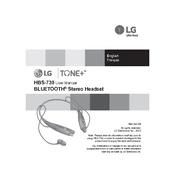 LG TONE Plus HBS-730 White Headset manual cover