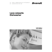 Brandt VS1009J Dishwasher manual cover