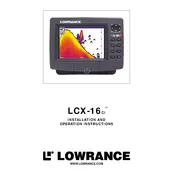 Lowrance LCX-16CI Fish Finder manual cover