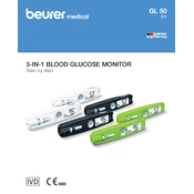 Beurer GL 50 Deep Black mgl/dL Blood Glucose Monitor manual cover