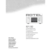 Rotel RSP-1582 Sound Processor manual cover