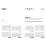 Cambridge Audio SX-60 Speaker manual cover