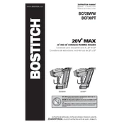 Bostitch BCF28WWB Nailer manual cover