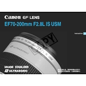 Canon Ultrasonic EF70-200mm f 2.8L IS USM manual cover