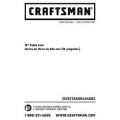 Craftsman CMXETAX69434502 Saw manual cover