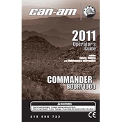 Can-Am Commander 1000 2011 Vehicle manual cover