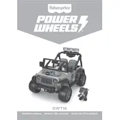 Power Wheels Mattel Jeep Dino Damage GWT16 Toy manual cover