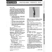 Shure SM33 1971 Microphone manual cover