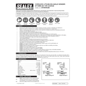 Sealey CP20VAGB Grinder manual cover