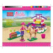 Mega Bloks Mattel Barbie Pony Care DBM02 Construction Set manual cover