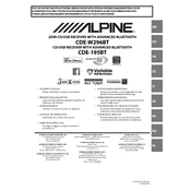 Alpine CDE-W296BT manual cover