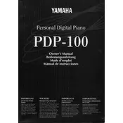 Yamaha PDP-100 Piano manual cover