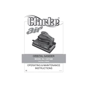 Clarke 3110434 CAT34B Orbital Sander manual cover