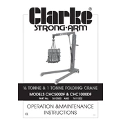 Clarke 7610500 CHC500DF 1 2 Tonne Folding Crane manual cover