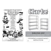 Clarke 6600496 CS4000C Shelving Unit manual cover