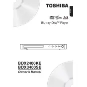 Toshiba BDX2400KE Disc Player manual cover