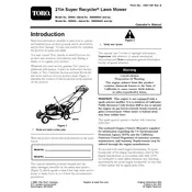 Toro Recycler 21-inch 20093C Mower manual cover