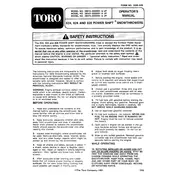 Toro Power Shift 828 38574 Snow Thrower manual cover