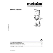 Metabo BAS 505 Precision Saw manual cover