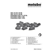 Metabo PowerMaxx SMA 12 BL Sander manual cover