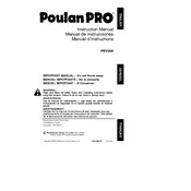 Poulan Pro PBV200 Vacuum manual cover