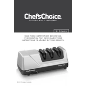 Chef's Choice 15XV Sharpener manual cover