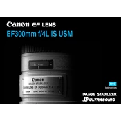 Canon Ultrasonic EF300mm f 4L IS USM manual cover