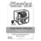 Clarke 7230170 DW50 Engine Driven 2 Inch Diesel Pump