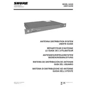 Shure UA845 Antenna manual cover