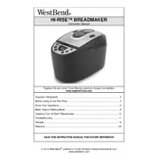 West Bend L5778WEB 41300 Breadmaker manual cover